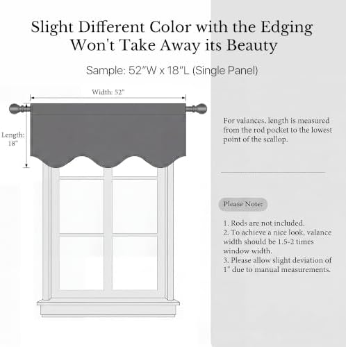 NICETOWN Valance Curtain Kitchen Farmhouse Window Decor - Image 7
