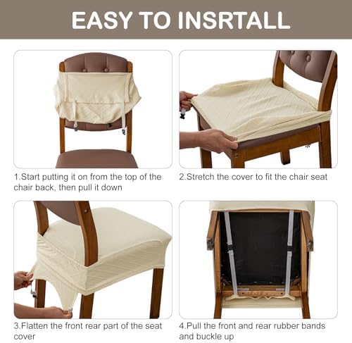 Genina Waterproof Chair Covers for Dining Room - Image 6