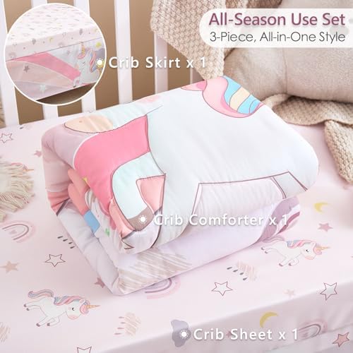 3-Piece Crib Bedding Set for Girls - Image 6