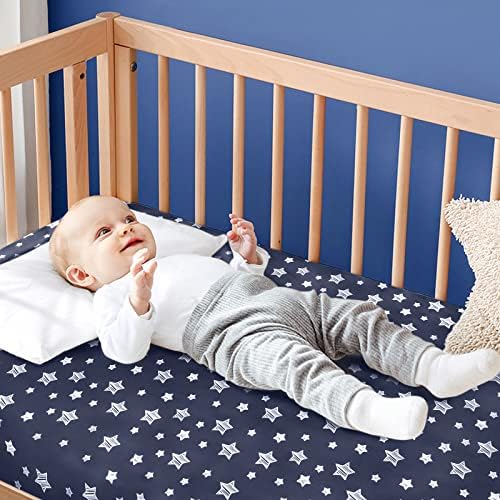 Crib Sheets for Boys 4 Pack, Fitted Crib Sheets - Image 4