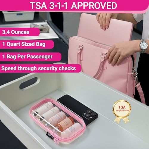 YQBRAO Clear Hard Shell Zipper Cases, 6 Multi-Size Organizers - Image 7