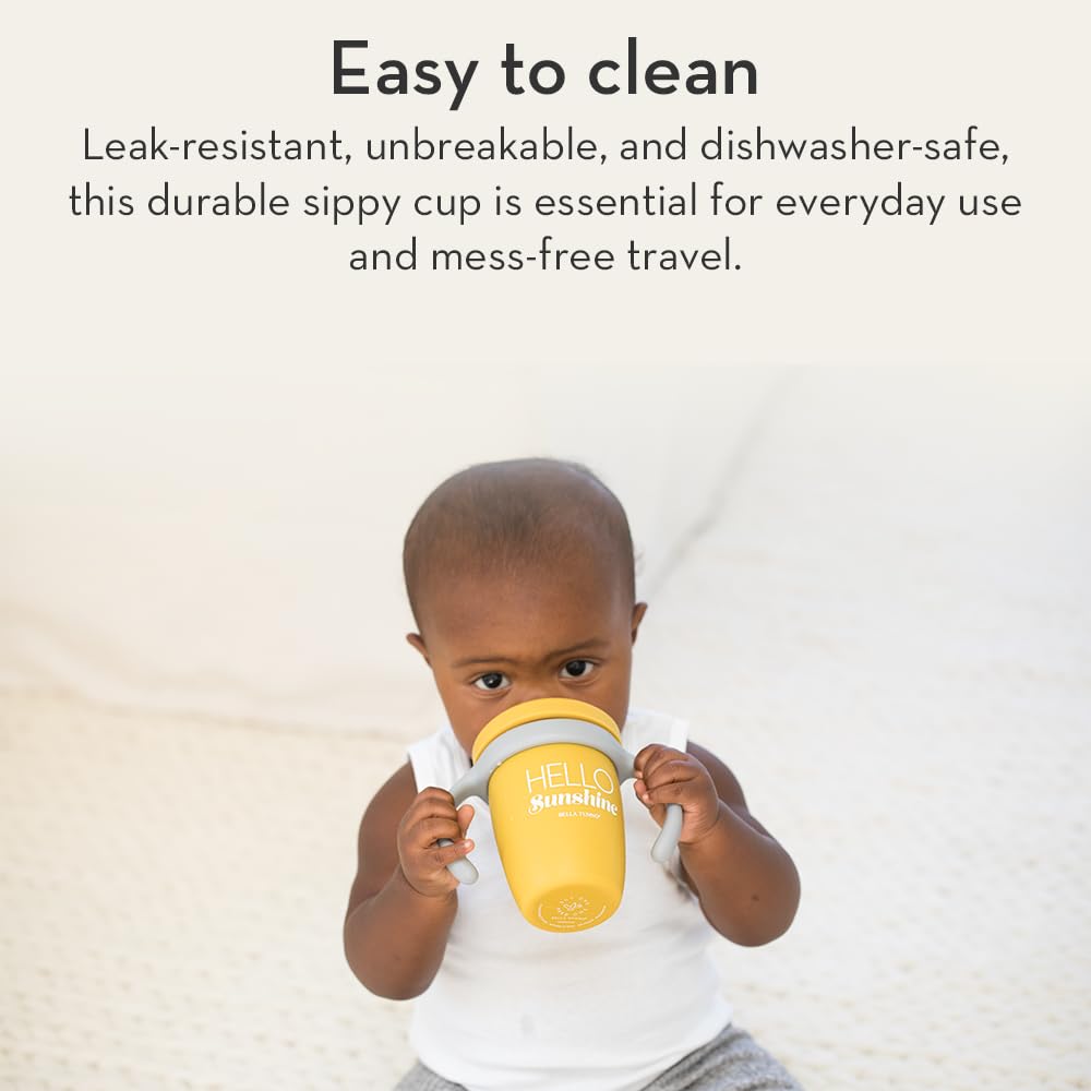 Sippy Cup by Bella Tunno, Silicone Training Cup with Transition Handles for Infants, Toddlers & Kids, Babies 6-12 Months & Toddlers 1-3 Years, Boys & Girls, Little Lady, 8 oz