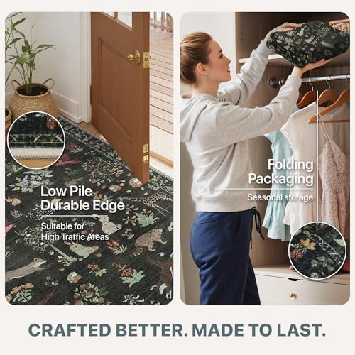 BESBLEE 2X7 Washable Kitchen Runner Rug, Animal Non Slip - Image 5