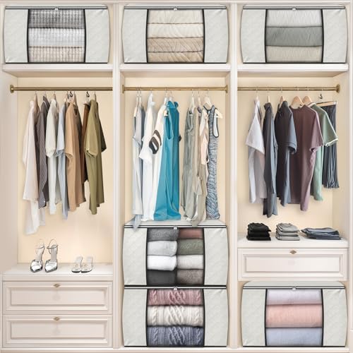 Fab totes 90L Clothes Storage, Foldable Thick Fabric Blanket Storage Bags - Image 7