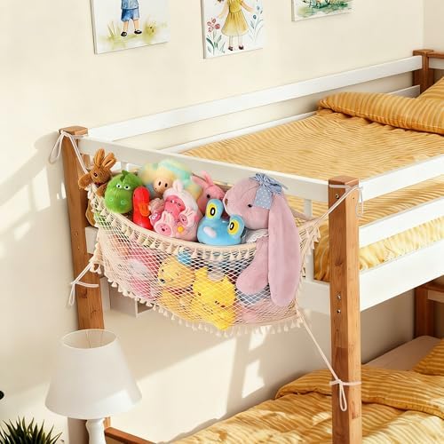 2 Pack Stuffed Animal Storage Net, Large Bedside Toy Organizer Net, Cotton - Image 7