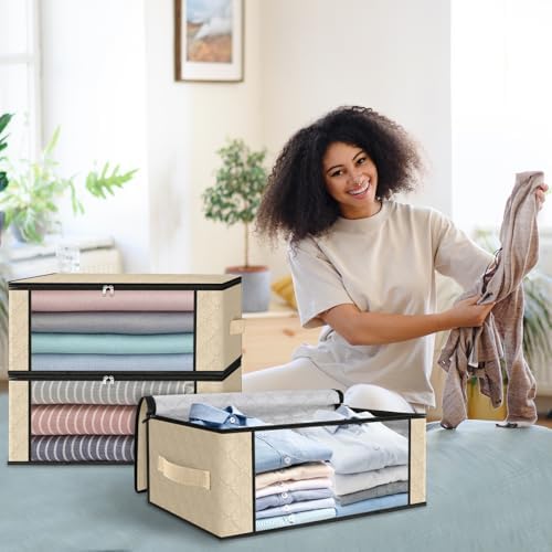 HomeHacks 10-Pack Clothes Organizer Storage Bags, 35L Storage Bins - Image 7