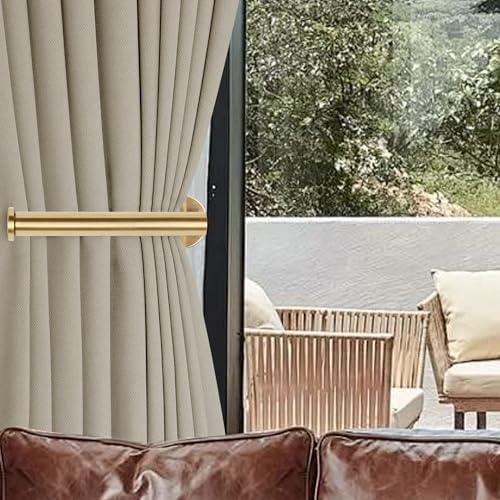 Yagoo 2 Pcs Adhesive Curtain Holdbacks, Screw-in Curtain Tiebacks - Image 7