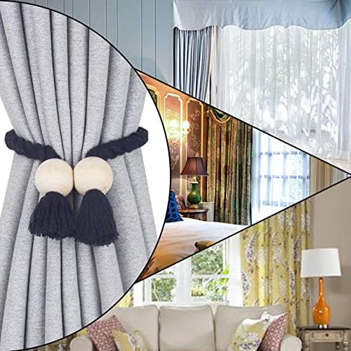 Magnetic Curtain Tiebacks Decorative Tie Back Drapes Holdbacks Nieffeiy - Image 6