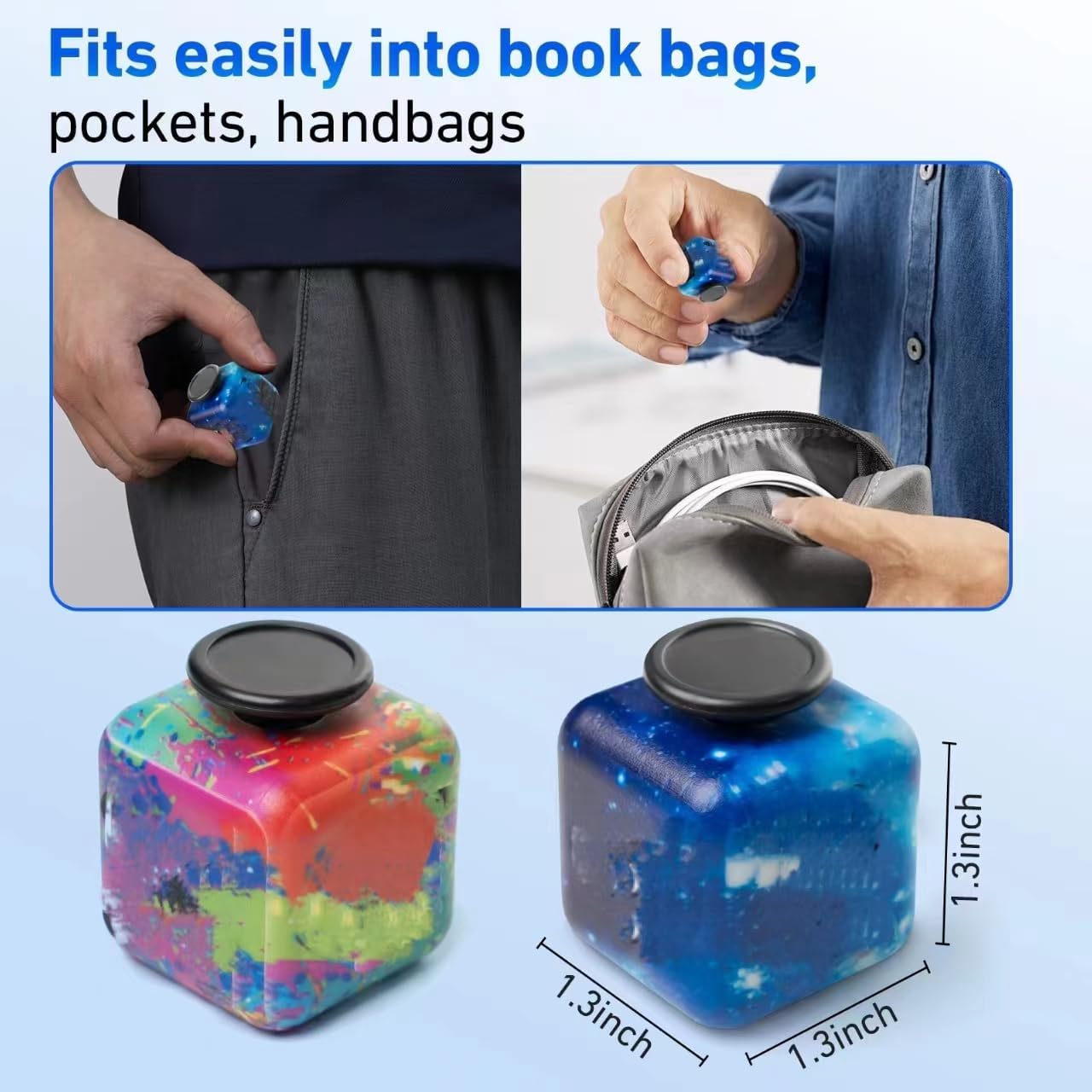 2 Pcs BZWIUE Infinity Cube Fidget Toys for Kids and Adults Anxiety Relief Cubes for ADD ADHD OCD Autism Sensory Toys Fidget Cool Gadgets Cube Unique Boys and Girls and Adult Birthday Gift
