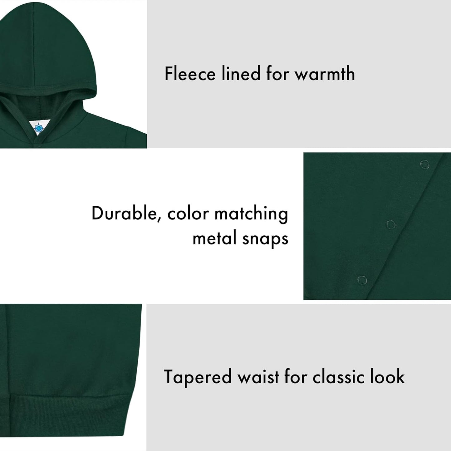Creative Knitwear College Baby Snap Hooded Jacket - Team Logo, Multiple Colors, for Boys & Girls, (0-24 Months)