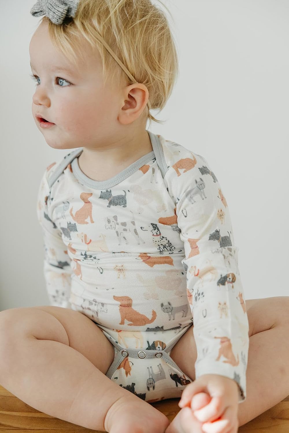 Copper Pearl Long Sleeve Bodysuit Baby: Ultra Soft Baby for Newborns, Boys, and Girls - Stylish, Comfortable, Overlap Shoulders, Premium Knit Fabric - 3-6 Months, Rufus