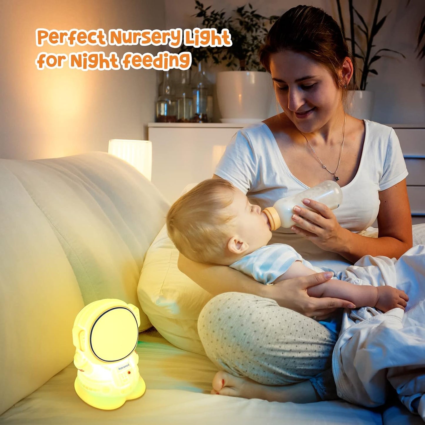 Astronaut Night Light for Kids Room Night Lamp Children Toddler Room Decor Silicone Baby Nursery Night Lights