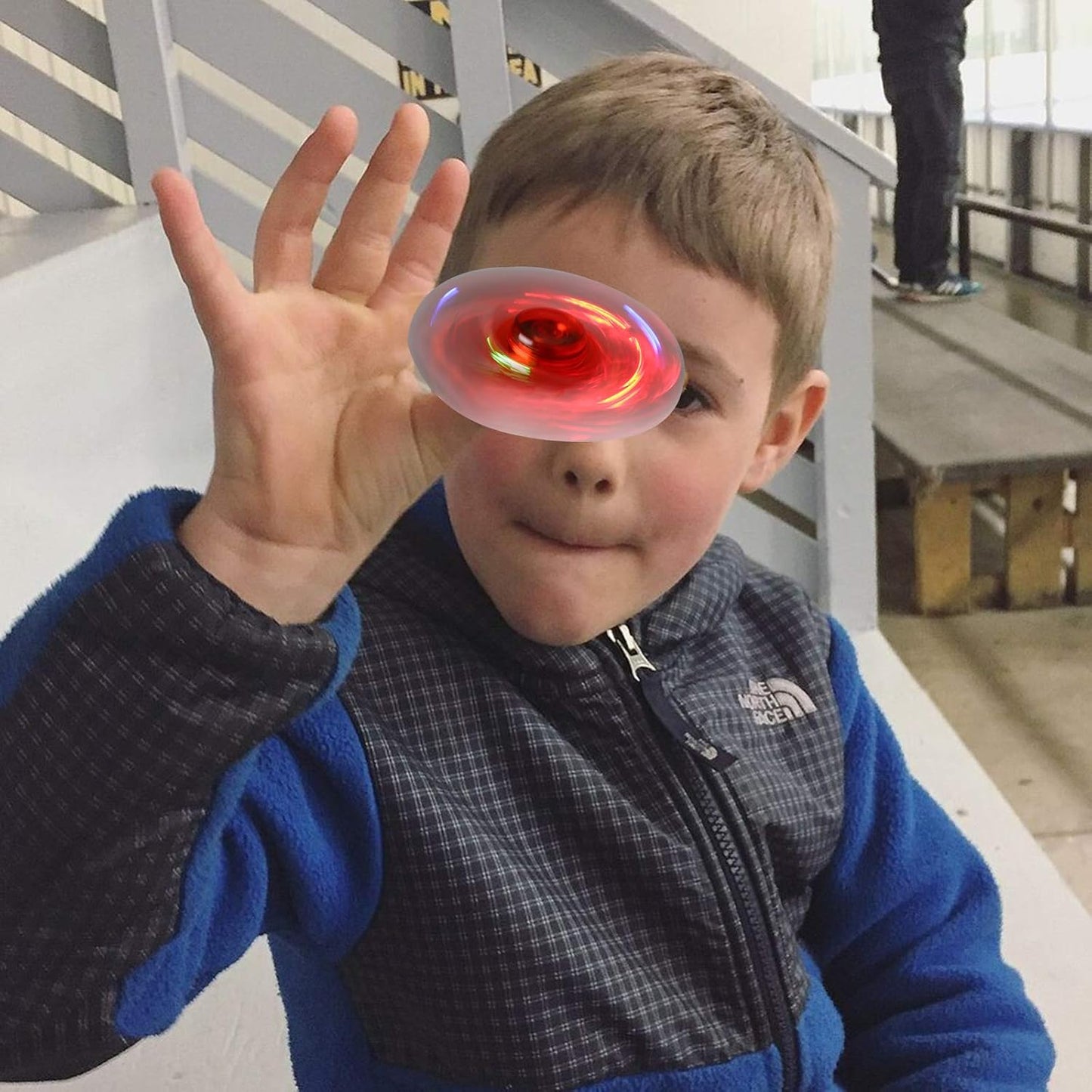 SCIONE LED Fidget Spinners, Light Up Sensory Fidget Toys for Kids, Glow in The Dark Toys for Kids 4-8-12, ADHD Anxiety Stress Relief Toys for Adults, Halloween Classroom Prizes Return Gifts for Kids