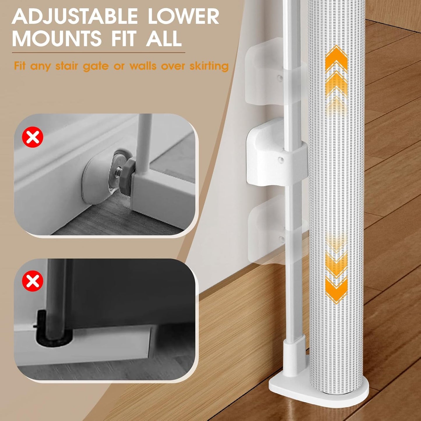 HOMEAL Retractable Baby Gates for Doorways & Stairs, Outdoor Indoor Retractable Mesh Gates for Baby & Dog, Extra Wide Child Safety Gate for Hallways, Deck, Porch, Patio(Zoo,Width Up to 55")