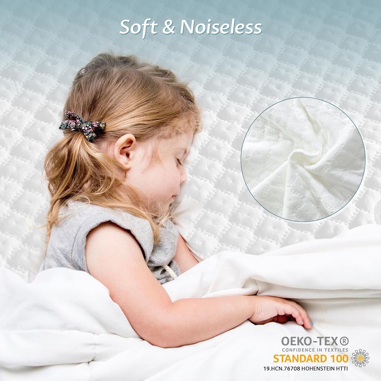 Full Size Mattress Protector with Zipper - 100% Waterproof Zippered Mattress Cover - Soft & Cooling Noiseless Bed Mattress Covers - Top Removable Mattress Encasement 13-15" Deep