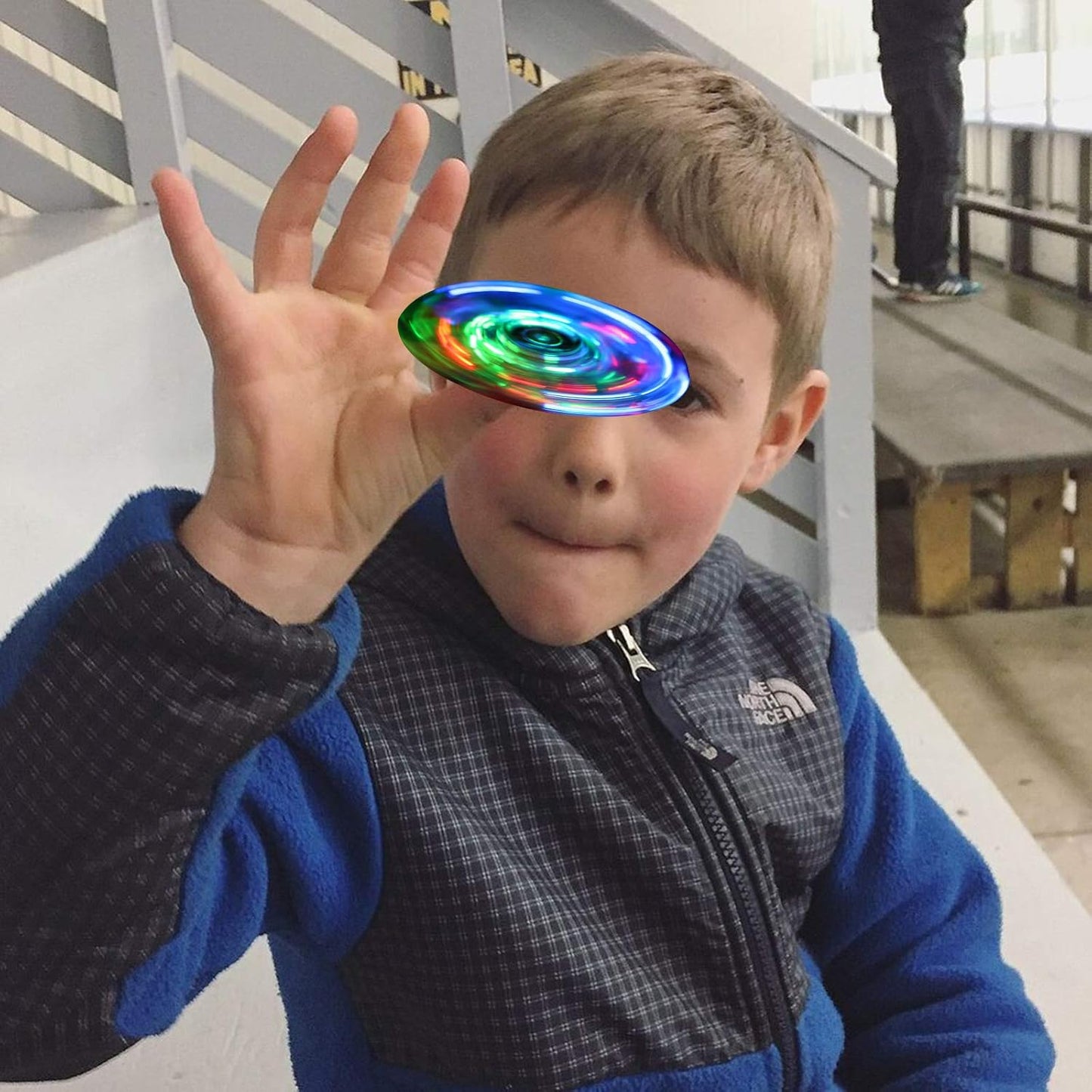 SCIONE LED Fidget Spinners, Light Up Sensory Fidget Toys for Kids, Glow in The Dark Toys for Kids 4-8-12, ADHD Anxiety Stress Relief Toys for Adults, Halloween Classroom Prizes Return Gifts for Kids