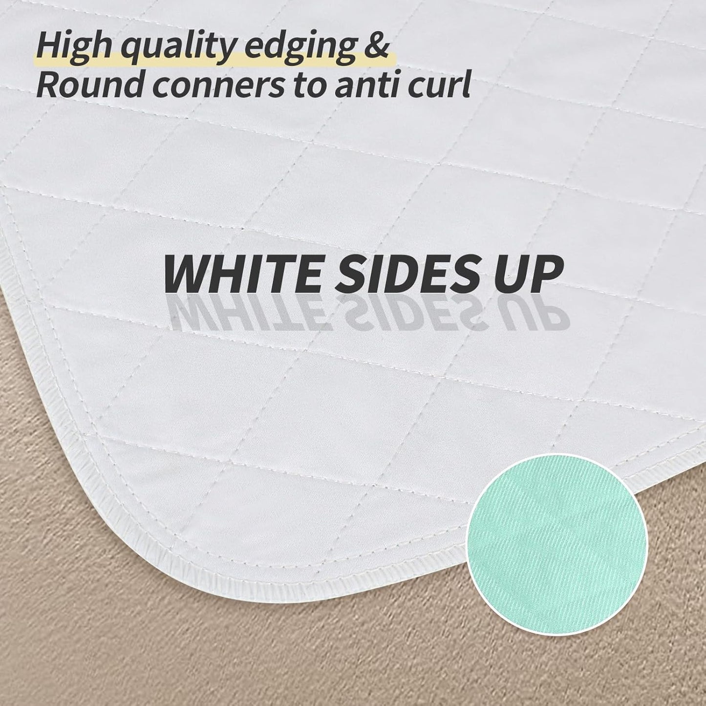 CoolShields Waterproof Bed Pads Incontinence 34'' x 52'' (4 Pack) Washable Reusable Bedwetting Mattress Protector Pad for Kids, Adults, Elderly, and Pets