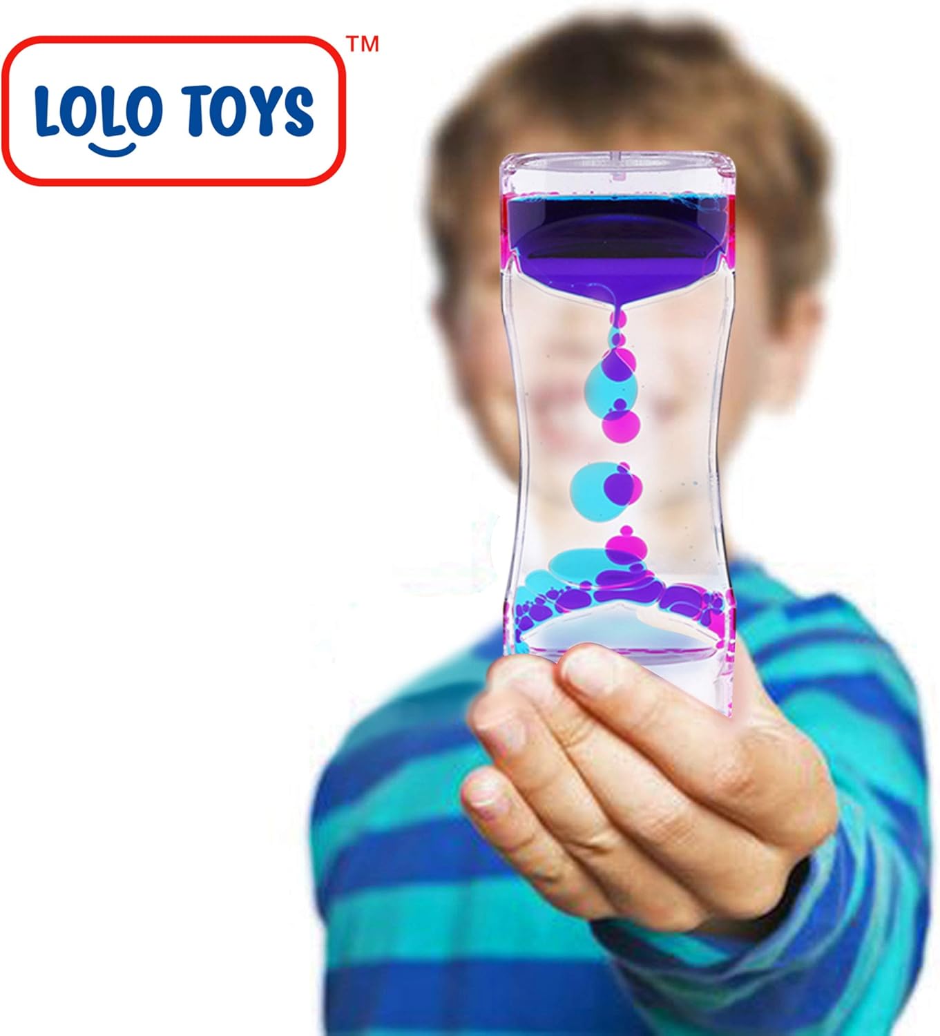 Liquid Motion Bubbler Sensory Toys – 5 Pc Set Bundle Stretchy String Fidget Toys Timer for Stress Relief and Anxiety Relief Great for ADHD Autism ADD Figit