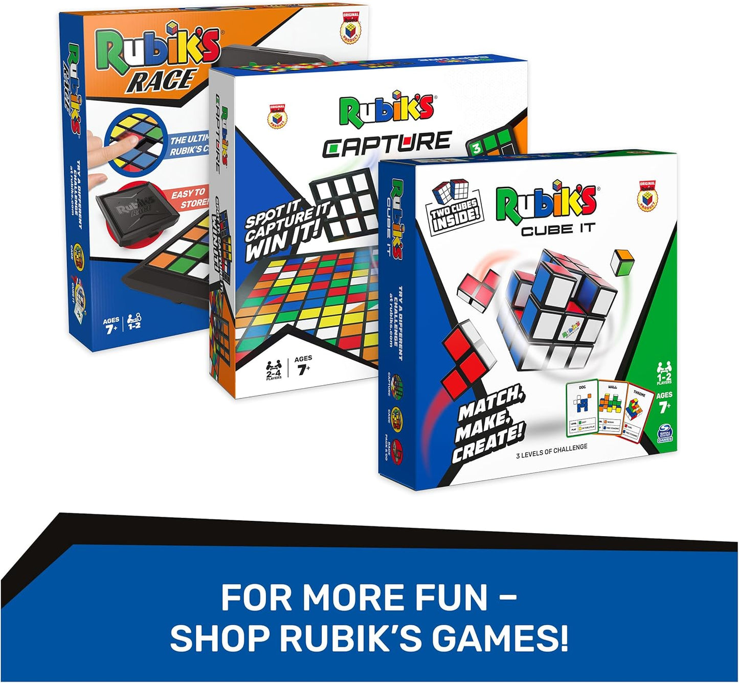 Rubik’s Cube, 3x3 Magnetic Speed Cube, Super Fast Problem-Solving Challenging Puzzle Fidget Toy Travel Game Brain Teaser for Adults & Kids Ages 8+