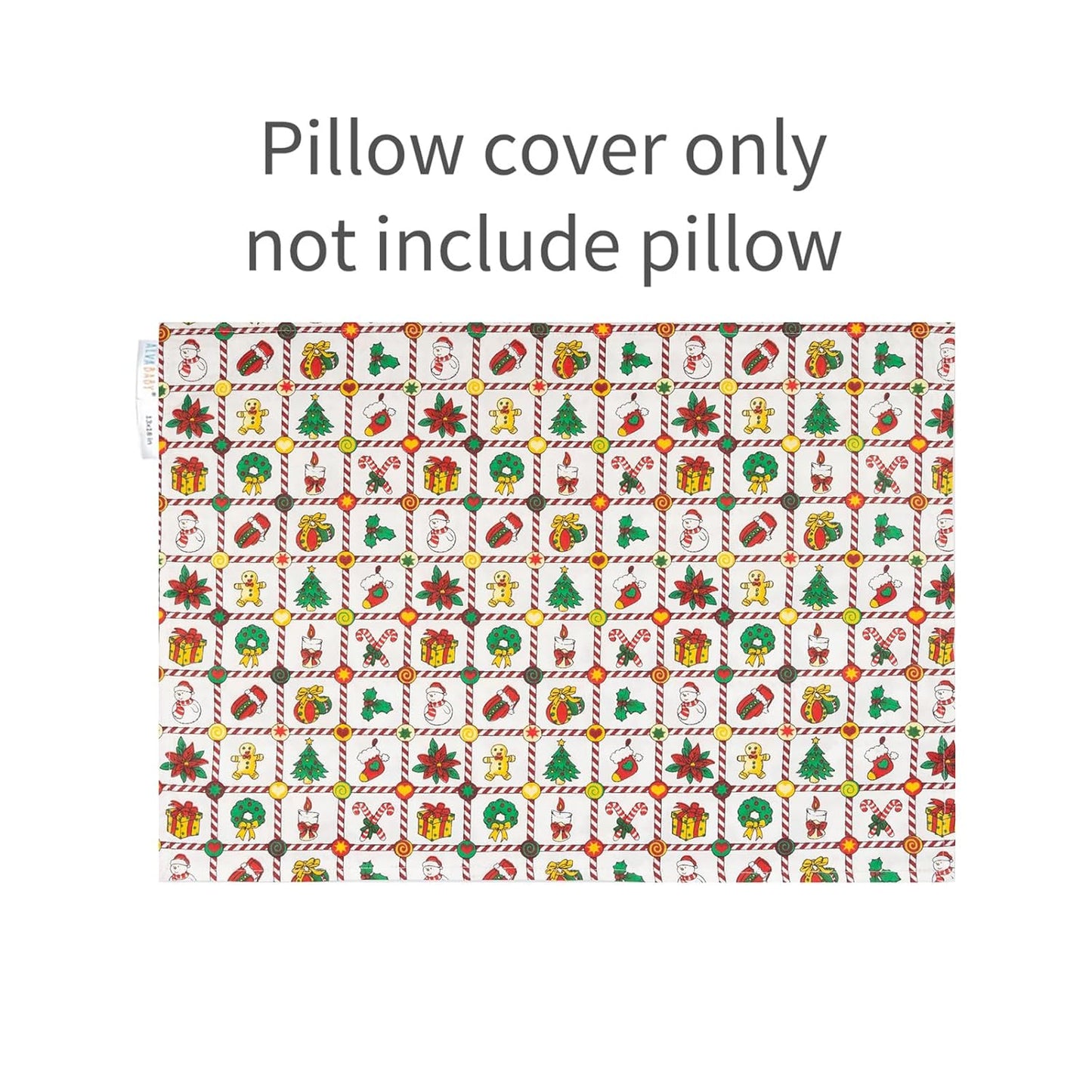 ALVABABY Toddler Pillowcases 2 Pack Organic Cotton Kids Pillow Cover Fit 13"x 18" or 12"x16" Envelope for Girl Boy Sleepy Travel(Pillowcase Only)