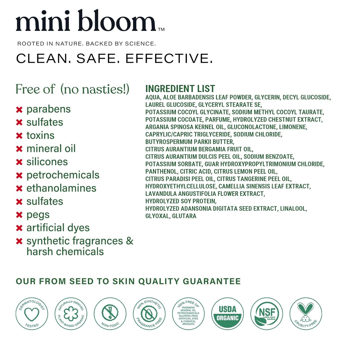 Fresh N’ Clean 2-in-1 Hair + Body Wash | Shampoo Sulfate-Free | Baby & Kid Safe | Gently Cleanses Head to Toe w/Aloe leaf, Chamomile extract, Lavender & Botanicals 16.6 oz