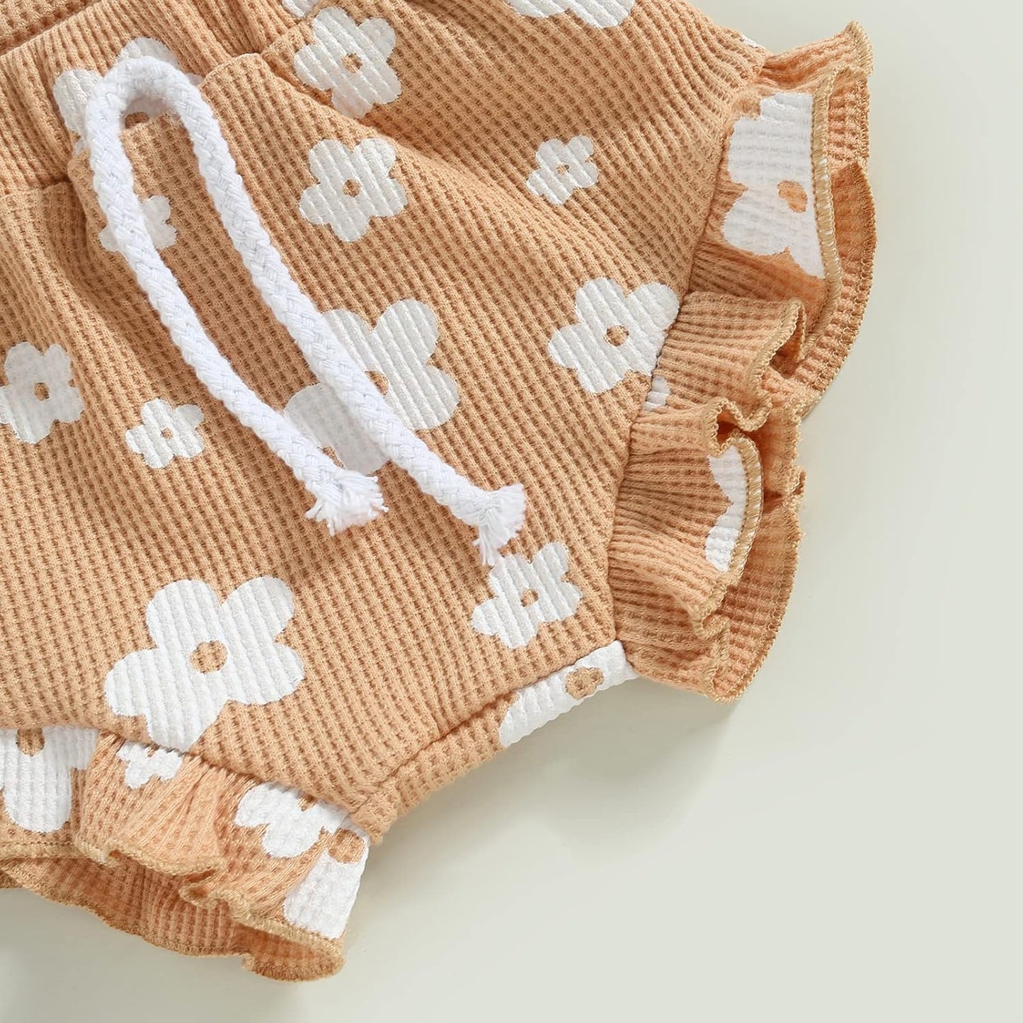 fhutpw Baby Girl Clothes Summer Cute Outfits 3 6 12 18 Months Spaghetti Strap Romper & Floarl Shorts Sets