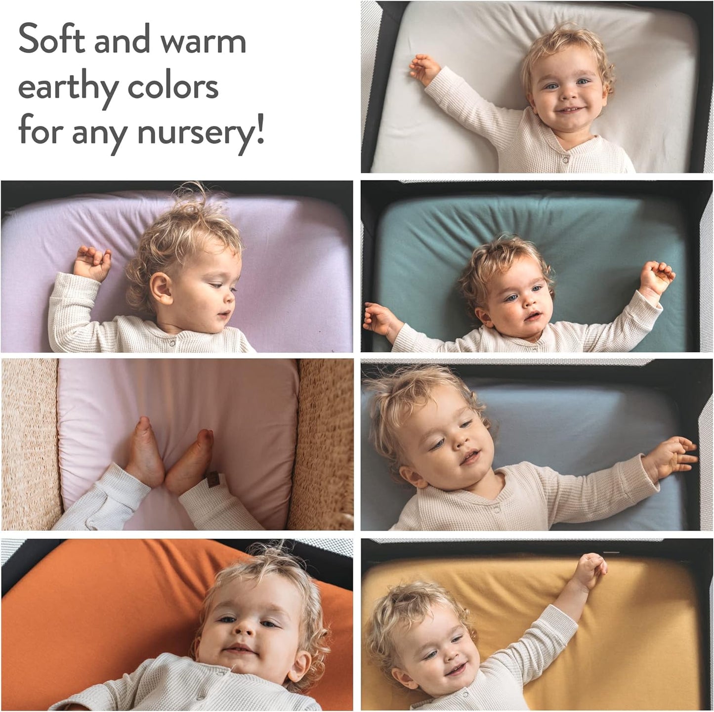 Mini Portable 24x38 Fitted Crib Sheets – Compatible with Dream on Me, Delta Porta Crib and Arms Reach Ideal Cosleeper – 100% Jersey Cotton – Mustard Yellow + Burnt Orange – 2 Pack