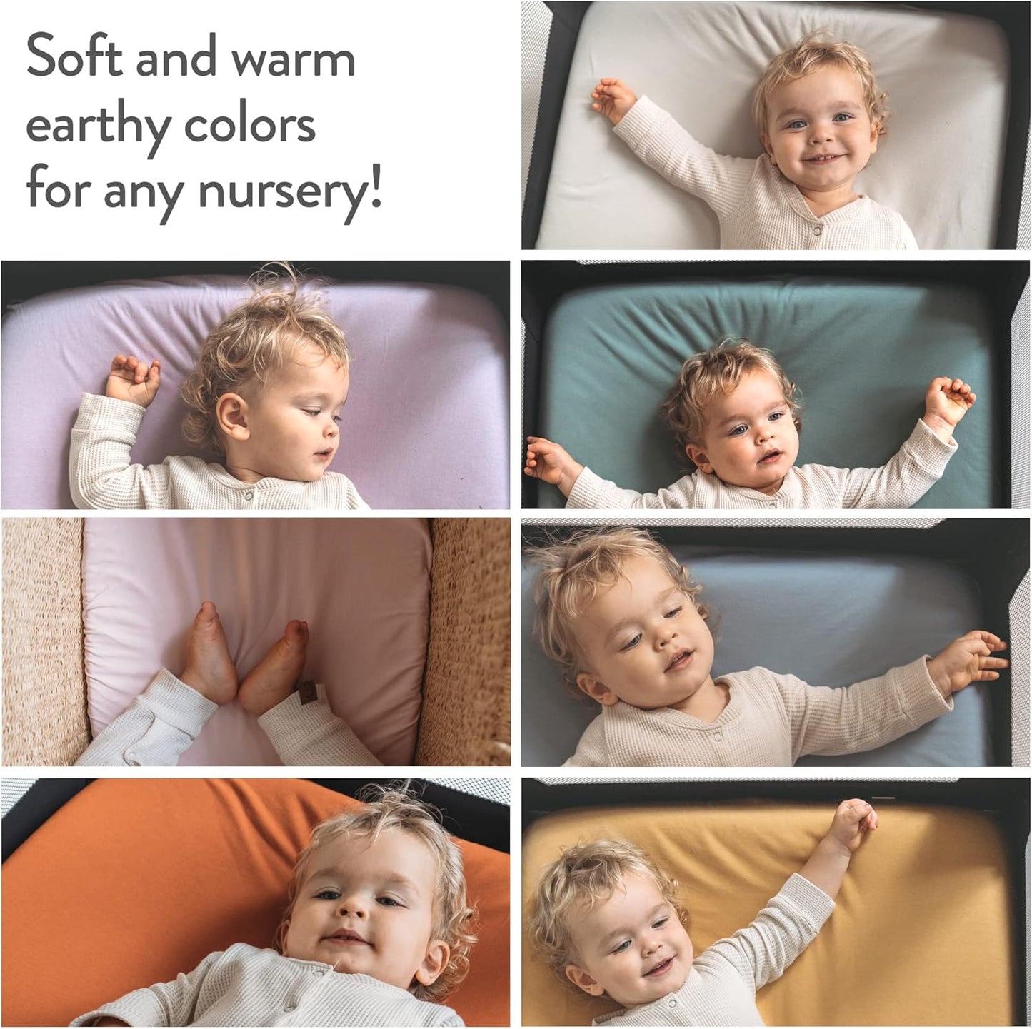 Mini Portable 24x38 Fitted Crib Sheets – Compatible with Dream on Me, Delta Porta Crib and Arms Reach Ideal Cosleeper – 100% Jersey Cotton – Cream + Brown – 2 Pack