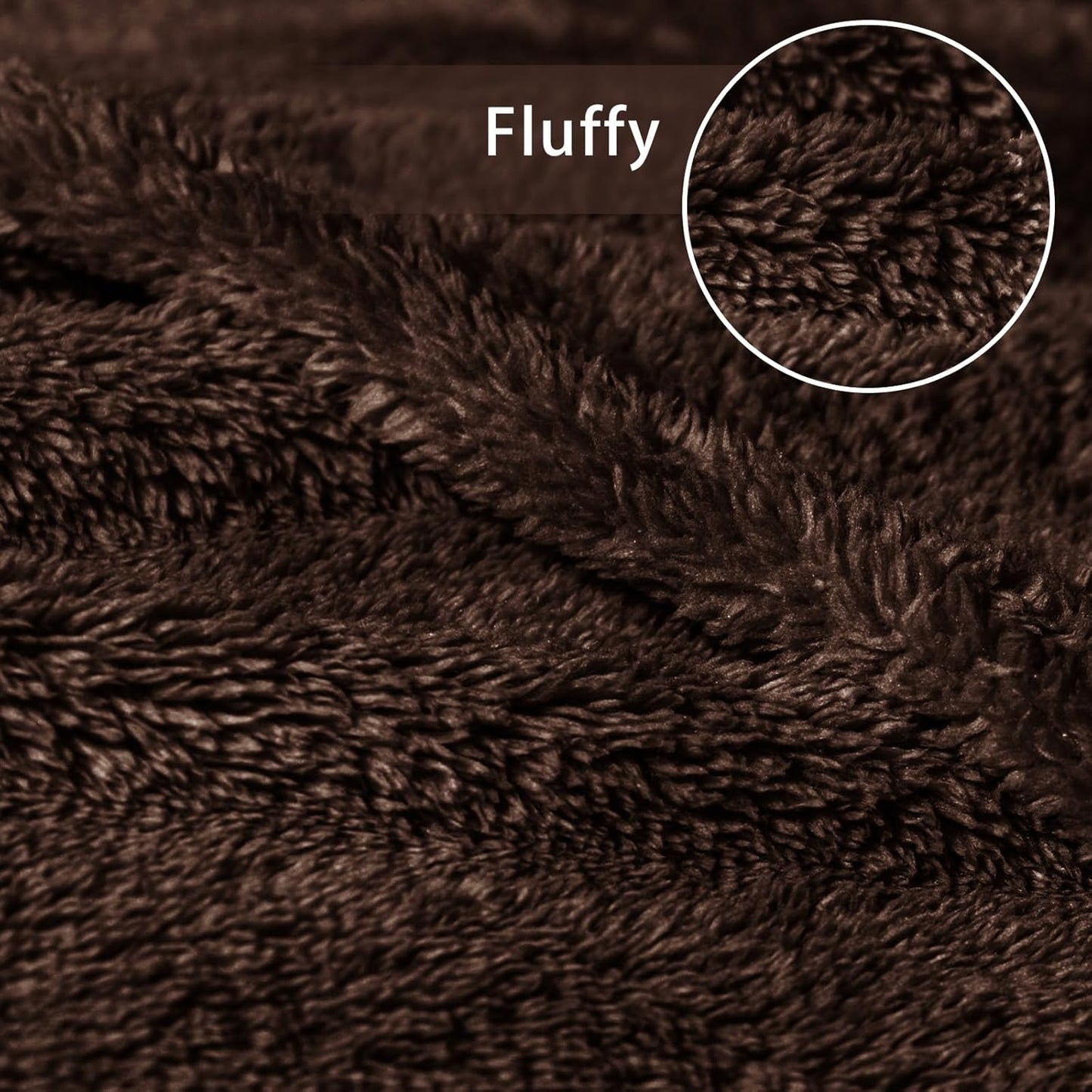 Exclusivo Mezcla Soft Fleece Throw Blanket for Couch, Super Soft Velvet Plush Bed Blanket, Fuzzy Cozy and Warm for All Seasons, 50x60 Inches, Coffee