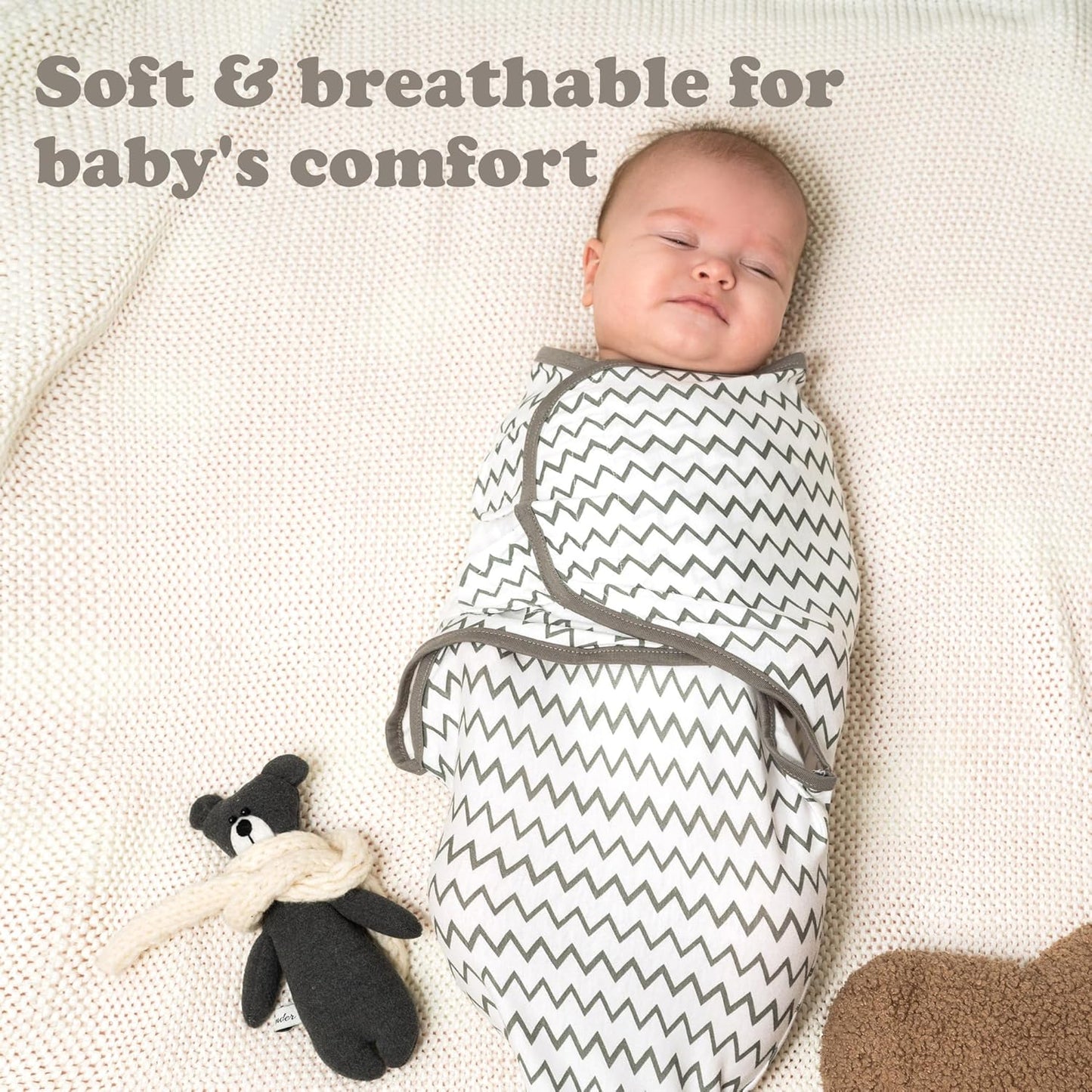 Bublo Baby Preemie Swaddles 4-7 lbs - 3-Pack Premature Babies Swaddle Sleep Sack - Premature Infant Sleeping Sack - Easy Adjustable Baby Swaddle Blanket Wrap Boy Girl (Aqua)
