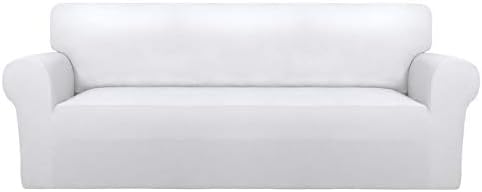 PureFit Stretch Couch Covers for Sofa Large Sofa Slipcovers White by PureFit