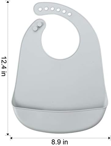 PandaEar 3 Pack Waterproof Silicone Baby Bibs| Super Thin Light Weight Feeding - Image 2