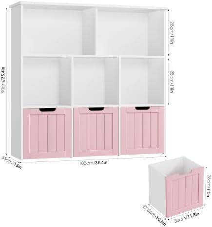FOTOSOK Storage Organizer with Movable Drawers, Organizer - Image 2