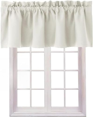 Hiasan Ivory Valance Curtains for Window 42 x 18 Inches 1 Panel by Hiasan