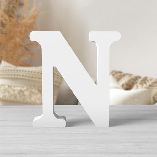 6 Inch White Wood Letters Unfinished Wood Letters by ZARUATU