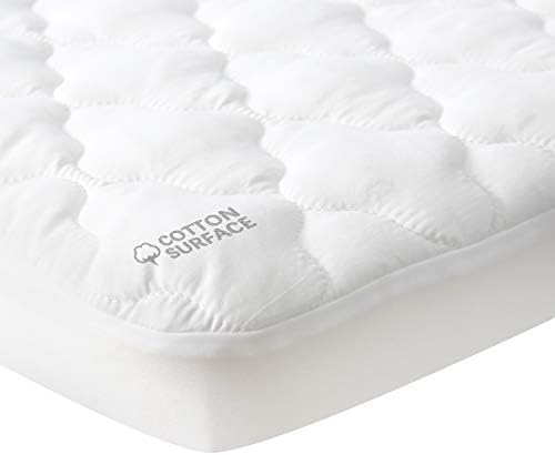 Waterproof Pack and Play Mattress Pad Sheets Fitted, Cotton Fabric by Moonsea