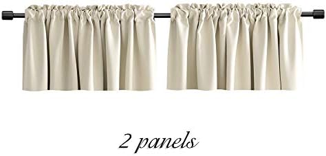 DONREN 2 Pcs Cream Beige Curtain Valances - Image 4