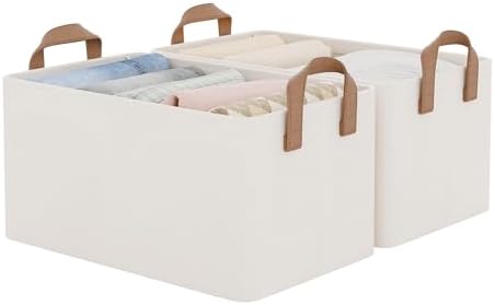 StorageWorks Fabric Storage Bins, Linen Closet Organizers by StorageWorks