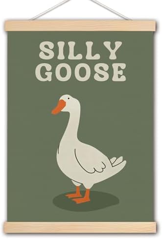 DNEULYR Sage Green Goose Wall Art Poster, Goose Nursery Wall Decor, Funny Silly by Unknown