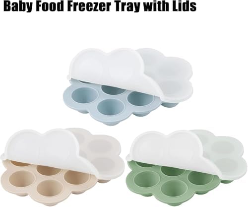 PandaEar 3-Pack Silicone Baby Food Freezer Trays - Image 6