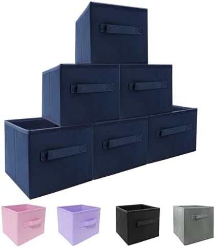 EBIGIC Small Storage Bins, Collapsible Fabric Storage Organizer 9.0"x7.5"x7.5" by EBIGIC