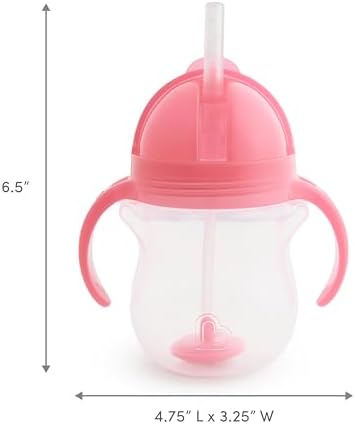 Munchkin Any Angle Sippy Cup for Toddlers, Spill Proof Weighted Straw Cup - Image 6
