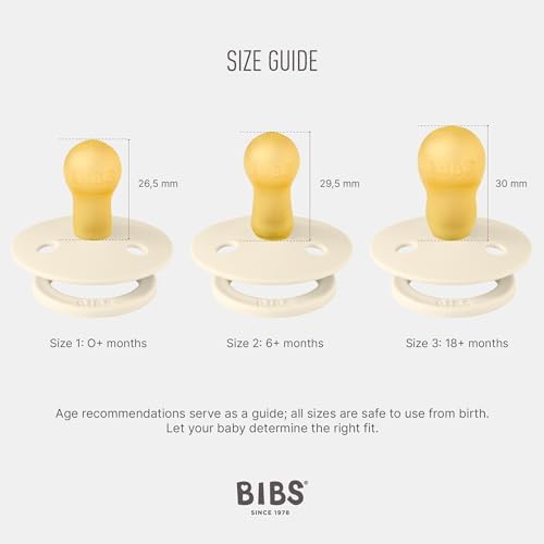 BIBS Colour Pacifier, 0-6 Months, Round Nipple, Baby Blue Mix - Image 3