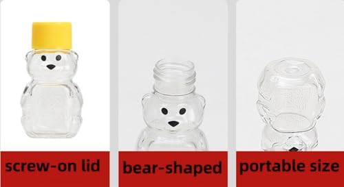 12 Pack Honey Bear Bottle 2oz Bear Shape Clear Empty Honey Bottles Honey Jar - Image 7