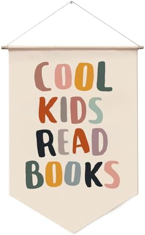 Reading Banner for Classroom Wall Decor, Cool Kids Read Books Sign, Book Nook by WCDHOR