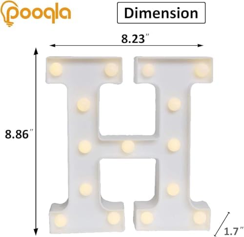 Pooqla LED Light Up Letters, Warm White and Colorful Lighted Marquee Letters - Image 3