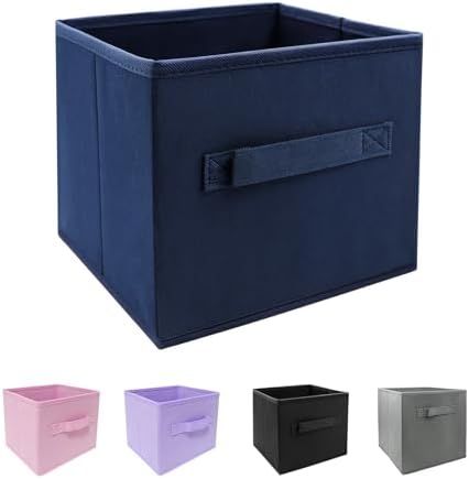 EBIGIC Small Storage Bins, Collapsible Fabric Storage Organizer 9.0"x7.5"x7.5" by EBIGIC