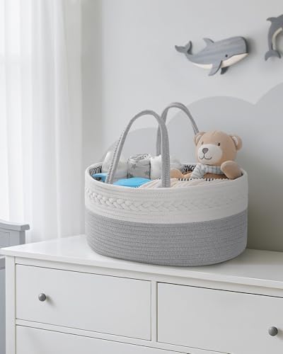 Maliton Cotton Rope Diaper Caddy Organizer - Image 7