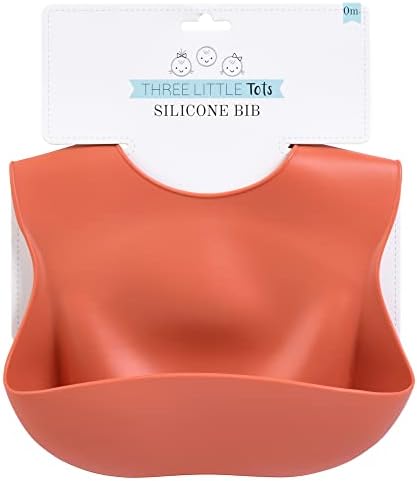 Three Little Tots Modern Silicone Baby Bib – Adjustable Fit Waterproof Catch - Image 3