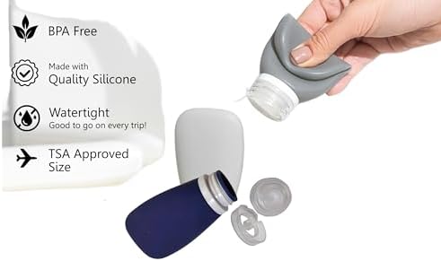 Travel Bottles for Toiletries, TSA Approved 3oz Leak Proof Silicone Refillable - Image 5